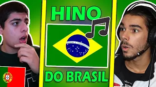 Portugueses reagem ao HINO do BRASIL !