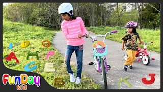 ABC Letter MAT | ABC Puzzle | Pretend Play finding Letters with Urvi and Apu - FunDay Kid