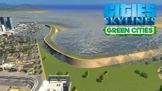 Cities Skylines Green Cities - Задержит ли защитная дамба цунами?! #27