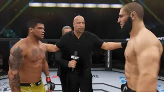 Khamzat Chimaev vs. Gilbert Burns Full Fight | EA Sports UFC 4