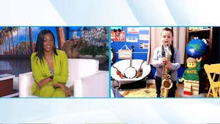 Nate Seltzer Shows Off His New Saxophone Skills