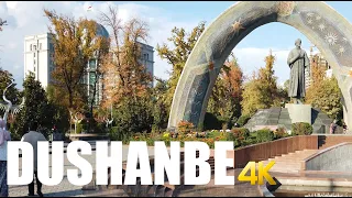 Dushanbe, Tajikistan, walking tour 4k 60fps