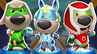 Talking Tom Hero Dash Rabbit Ben vs Red Flame Ben vs Super Ben vs Roy Raccoon Gameplay Android ios