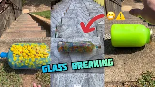 Crushing Crunchy & Soft Things ! Breaking glass bottles ⚠️😬 Compilation #asmr 05 #satisfying