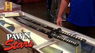 Pawn Stars: Cutting a Deal for Kill Bill Signed Swords (Season 13) | History