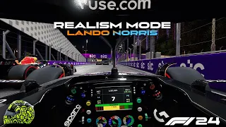 F1 24 REALISM Mode - 50% Race - Saudi Arabian Grand Prix | LANDO NORRIS + NO HUD + 2024 LIVERIES