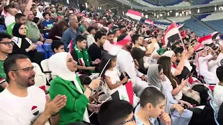 أفراح الجماهير العراقية في مدرجات استاد ألجنوب بعد  فوز المنتخب الاولمبي على فيتنام