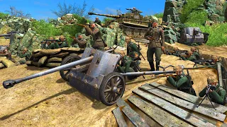 Isolated German Army Hill FORTRESS Defense! - Call to Arms: Gates of Hell Battle Simulator