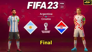 FIFA 23 - ARGENTINA vs. CROATIA - FIFA World Cup Final - Messi vs. Modric - PS5™ [4K]