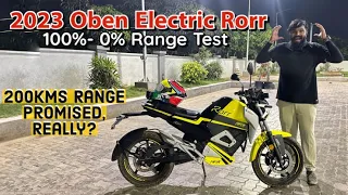 Oben Electric Rorr Range Test (100%- 0%) City + Highway - PradeeponWheels