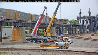 Time Lapse of Derailed Train Removal in Santa Fe Junction