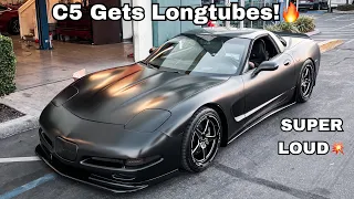 C5 Corvette Gets Longtube Headers! #Chevrolet #C5 #Corvette