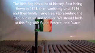 A short history of the Irish Flag from 1848 to 1922 in Lego