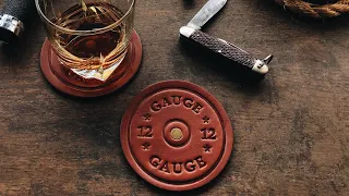 Making Shotgun Shell Leather Coasters | Leather Tutorials