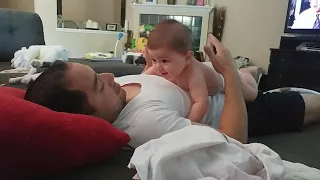 7/21/19 Tummy time with daddy