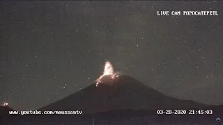 March 28, 2020, ~ HD Explosion ~ Popocatepetl Volcano, Mexico