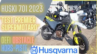 "Essai Husqvarna 701 A2 2023 : Mon Défi en Supermotard (Hors-Piste) pour les débutants"