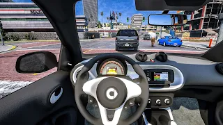 Smart Fortwo 2017 - GTA 5 | Quant V 3.0 | Steering wheel Gameplay