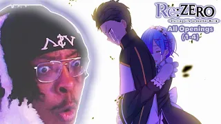First Time REACTING To ALL Re:ZERO OPENINGS (1-4) !!