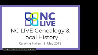 Genealogy & Local History Research on NC LIVE