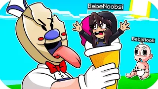 BEBENOOBSI es CAPTURADA por ICE SCREAM ROD en MINECRAFT!😭😱 BEBENOOB RESCATA A BEBENOOBSI!!