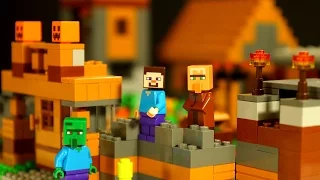 Lego Minecraft the Village B Model 21128 Review and Stop Motion