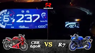 Honda CBR650R 🆚️ Yamaha YZF R7 | Top Speed & Acceleration 🔥🔥🔥