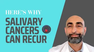 What causes salivary gland cancers to recur?