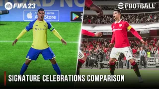 FIFA 23 vs eFootball 2023 | Signature Celebration Comparison