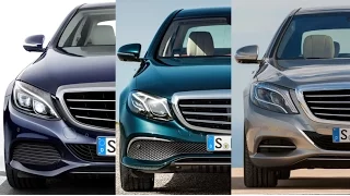 Visual Comparison : Mercedes-Benz C-Class vs S-Class Vs E-Class 2016