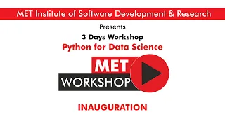 Student Guide | Python Certification for Data Science | MET Workshop | 2021 | Inauguration