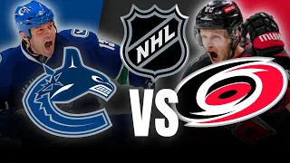 VANCOUVER CANUCKS VS CAROLINA HURRICANES | NHL REGULĀRĀS SEZONAS 28. SPĒLE