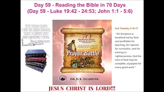 Day 59 Reading the Bible in 70 Days  70 Seventy Days Prayer and Fasting Programme 2020 Edition