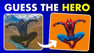 GUESS The Hidden SUPERHERO from MARVEL by ILLUSION 🕷️🦸‍♂️ Grizzly Quiz