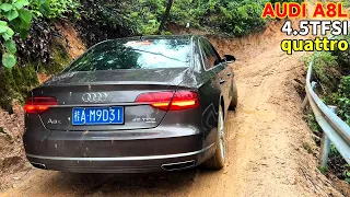 The A8L4.5TFSI equipped with quattro is an off-road challenge, the most powerful off-road car! #audi