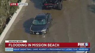 Ruptured Water Line Floods Mission Beach Streets