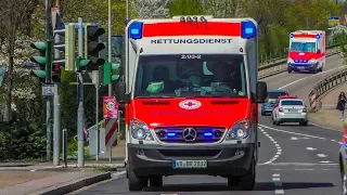 ++ 24 MINUTEN ALARM- & EINSATZFAHRTEN ++ (VIEL BLAULICHT & HORN) - [RETTUNGSDIENST DRK KV KARLSRUHE]