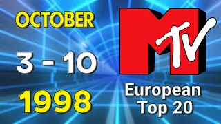 MTV's European Top 20 ▶ 03 October 1998