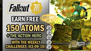 Fallout 76 - How to Earn 150 FREE ATOMS & The Action Hero (03-September-2019) | Challenge Guide