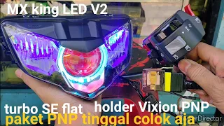 reflektor MX king LED V2 turbo SE flat holder Vixion PNP sinar otomotif