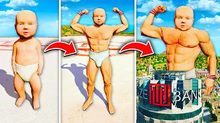 Upgrading To Be The STRONGEST BABY In GTA 5.. (Mods)