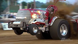 Tractor Pulling 2022: Unlimited Super Stock Tractors pulling in Waynesburg, PA