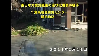 液状化現象の様子を撮影した動画