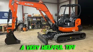 Kubota excavator- WATCH THIS VIDEO IF YOU HAVE ONE!!!!! Auxiliary hydraulics hack