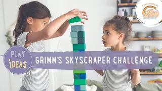 Grimm's Wooden Toys Skyscraper Building Challenge - Large Stepped Pyramid