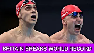 great Britain breaks world record in 4×100m swimming mixed relay