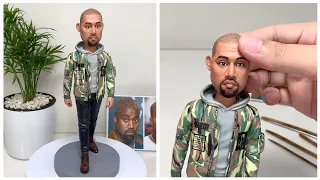 Kanye West handmade from polymer clay, sculpture timelapse【Clay Artisan JAY】#shorts