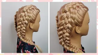 Double Dutch Braids Five (5) Strand.Tutorial  DIY / Magic Hairstyles