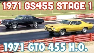 1971 Pontiac GTO vs 1971 Buick GS455 - PURE STOCK DRAG RACE