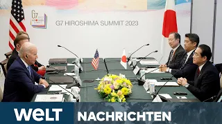 "WELTPOLITISCHE KRISENSITZUNG" IN HIROSHIMA: G7-Staaten diskutieren atomare Bedrohung | WELT Stream